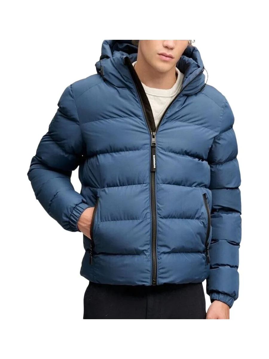 Doudoune bleu acier Homme Superdry Hooded Sports 2