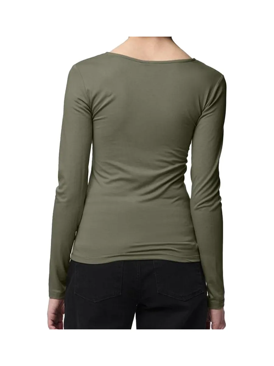 T-Shirt Kaki Femme Pieces Pcbarbera 3