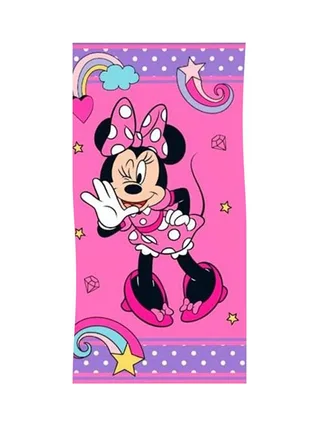 Serviette Rose/Noir Fille Sport Zone Minnie 1