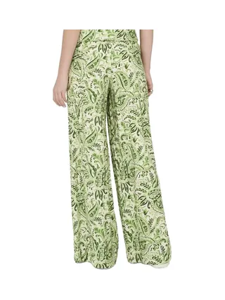 Pantalon fluide Imprimé Vert/Blanc Femme JDY Life Palazzo 2
