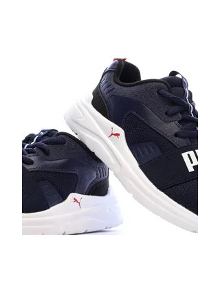 Baskets Marines/Blanches/Roses Garçon Puma Soft Wired 2 7