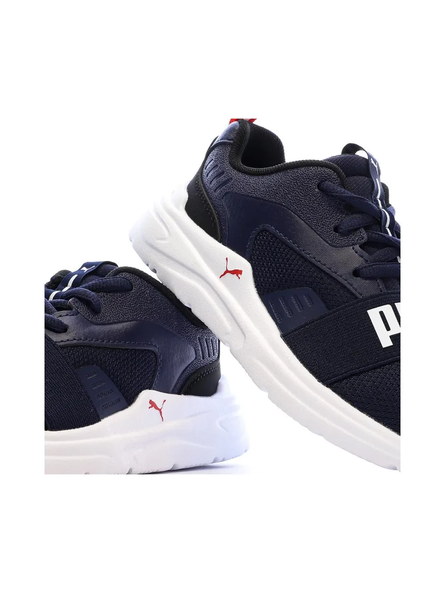 Baskets Marines/Blanches/Roses Garçon Puma Soft Wired 2 8