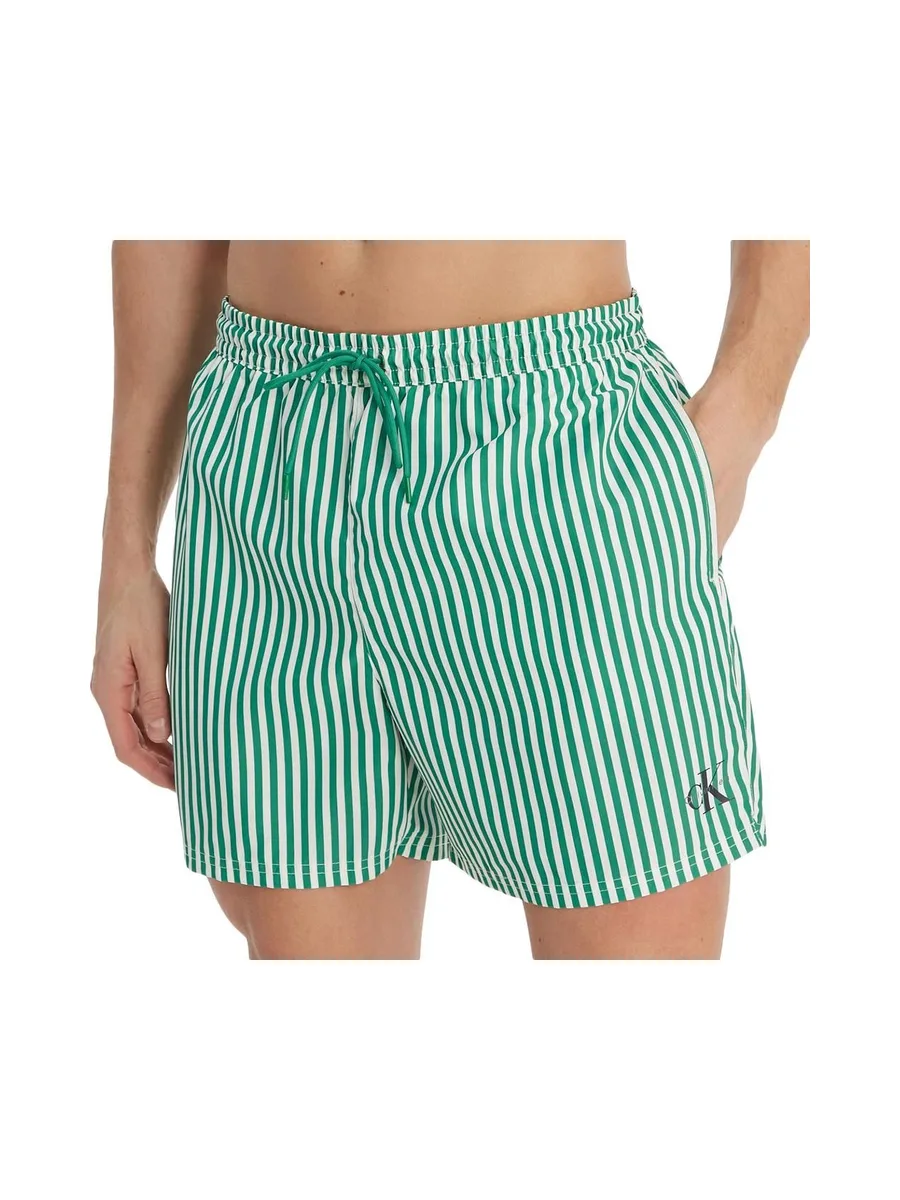 Short de bain Vert/Blanc Homme Calvin Klein Jeans Drawstrings 1