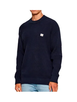 Pull Marine Homme Calvin Klein Jeans Waffle 1