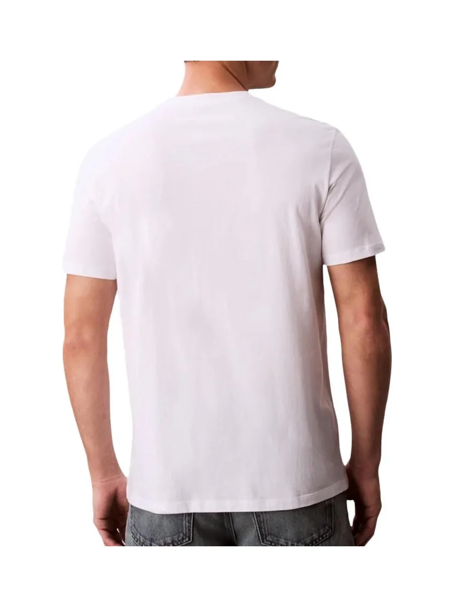 T-Shirt Blanc/Noir/Rouge Homme Calvin Klein Jeans LV04RD814G 3