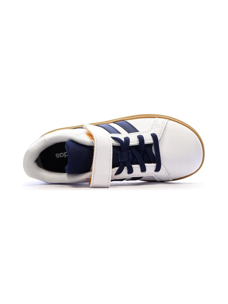Baskets Blanche/Bleu Garçon Adidas Grand Court 2.0 El C 5