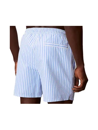 Short de bain Bleu/Blanc Homme Calvin Klein Jeans Drawstrings 2