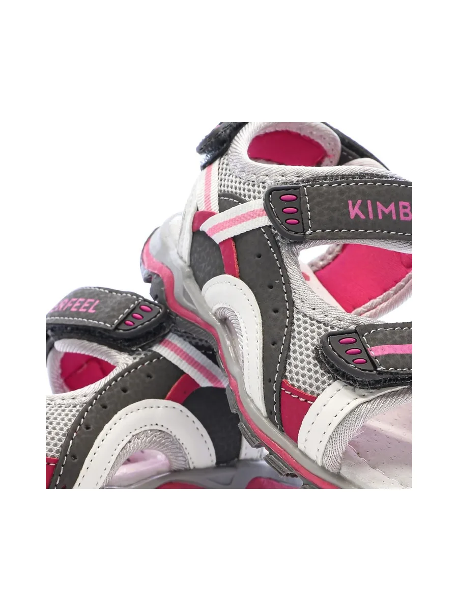 Sandales Grises/Rouges Bébé Kimberfeel Missi 8
