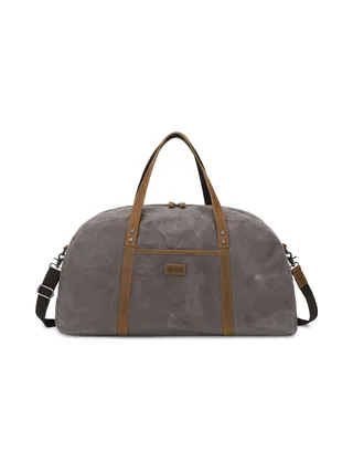 BOB - Sac de voyage en cuir véritable et toile enduite - Bleu 17