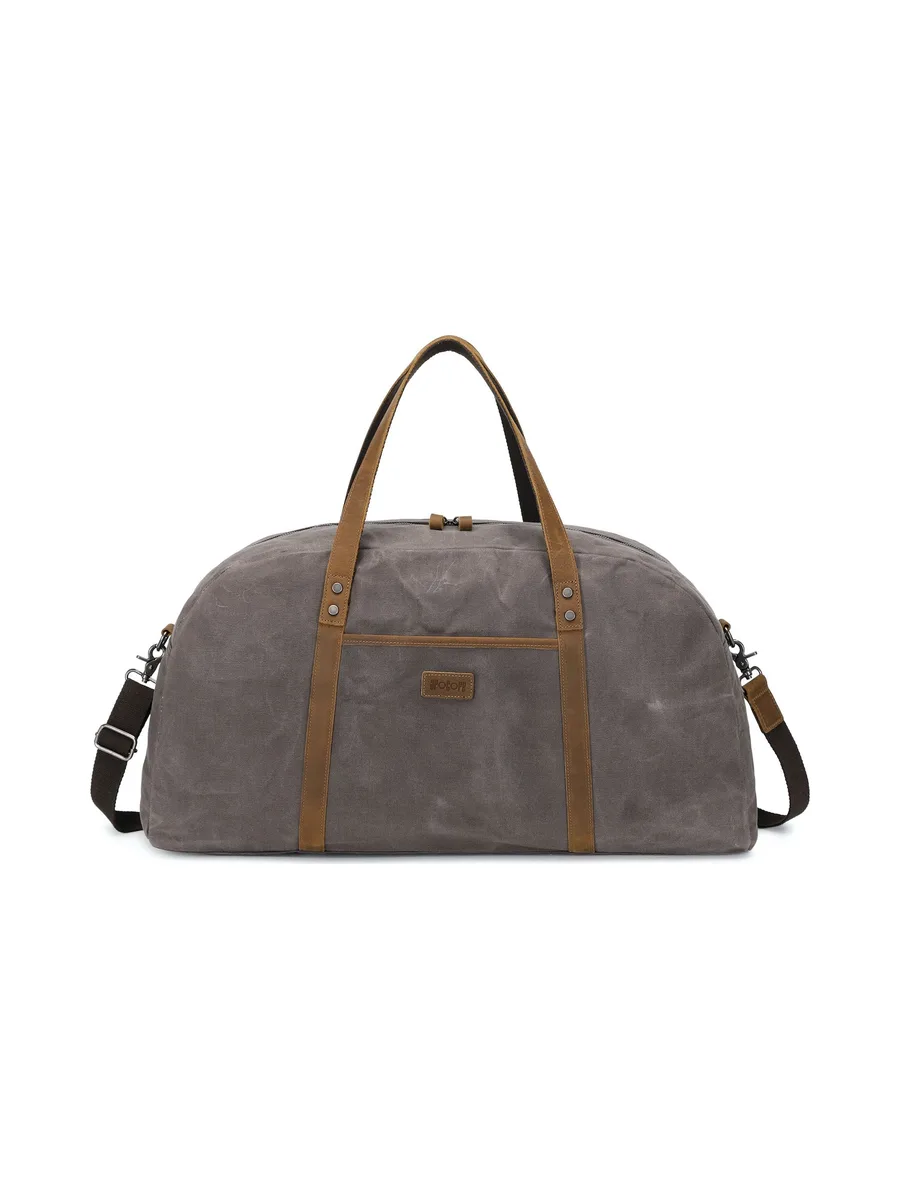 BOB - Sac de voyage en cuir véritable et toile enduite - Bleu 17