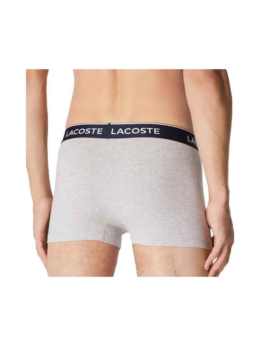 X3 Boxers Gris Homme Lacoste Court 3