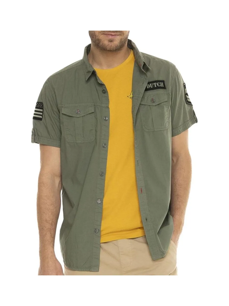 Chemise Kaki Homme Von Dutch Popline 2