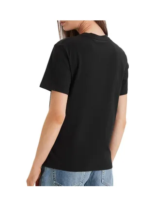 T-Shirt Noir Femme Calvin Klein Jeans Monog 2
