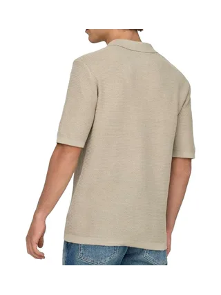 Polo Beige Homme Only & Sons Seric Reg 2