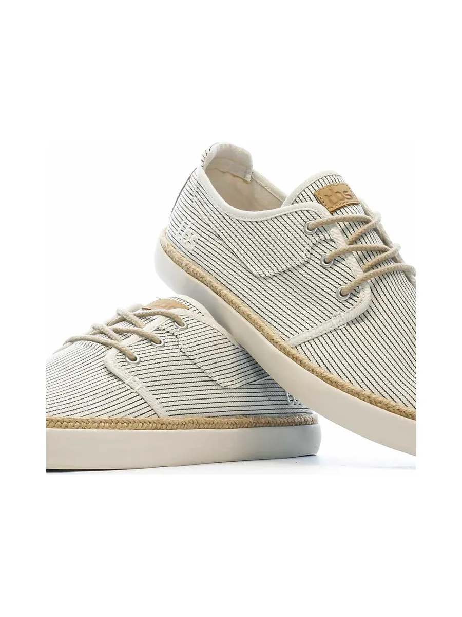 Baskets en Toile Beige/Marine Homme TBS RUKKWAI 7