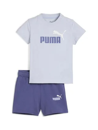 Ensemble Bleu Garçon Puma Minicats Ess Tee And 1