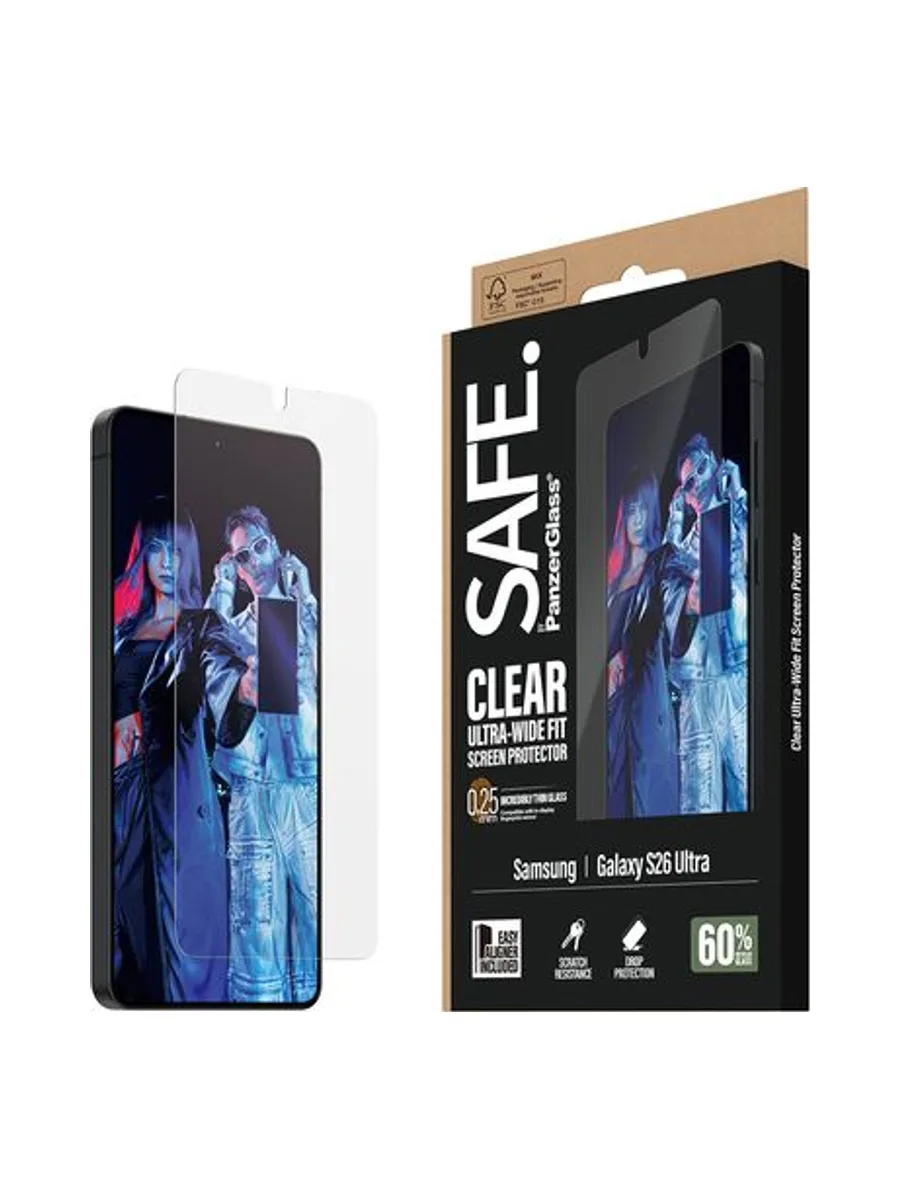 PanzerGlass SAFE. by ® Screen Protector Samsung Galaxy S26 Ultra | Ultra-Wide Fit w. EasyAligner 6