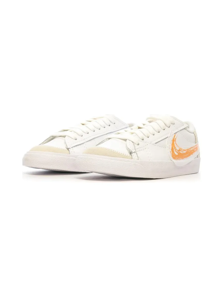 Baskets Blanches/Orange Mixte Nike Blazer Low 77 Jumbo 7