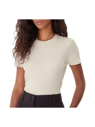T-Shirt Beige Femme Calvin Klein Jeans Supima 1