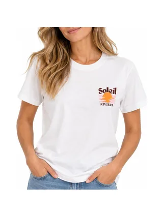 T-Shirt Blanc Femme Mère et Fille Le Soleil 1