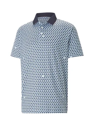 Polo de Golf Blanc/Marine Homme Puma Love 1
