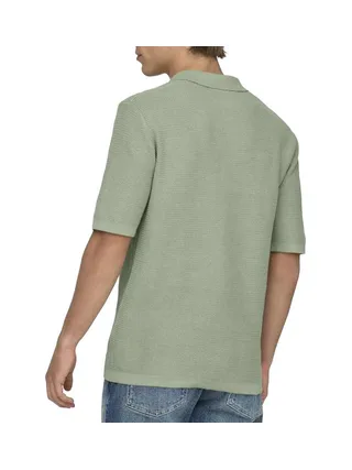 Polo Vert Homme Only & Sons Seric Reg 2