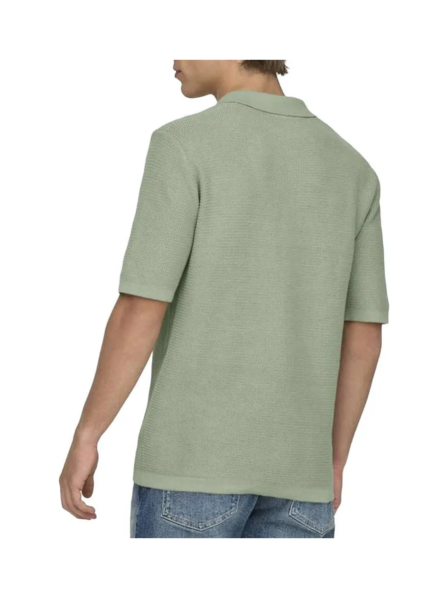 Polo Vert Homme Only & Sons Seric Reg 2