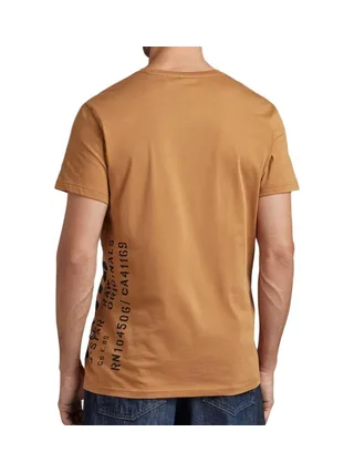 T-shirt Marron Homme G-Star Raw Side Stencil 2