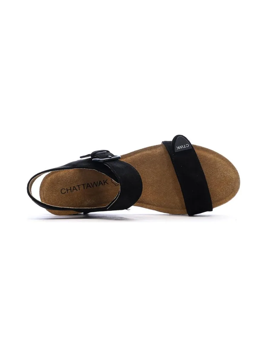 Sandales Noires Femme Chattawak Laspinas 5