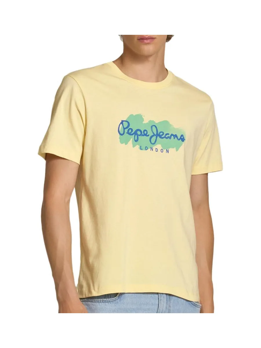 T-shirt Jaune Homme Pepe jeans Milton 2