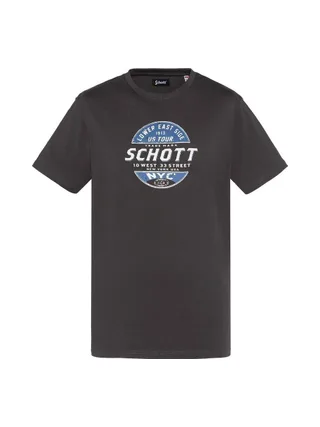 T-shirt Noir Homme Schott TSUSTOUR 1