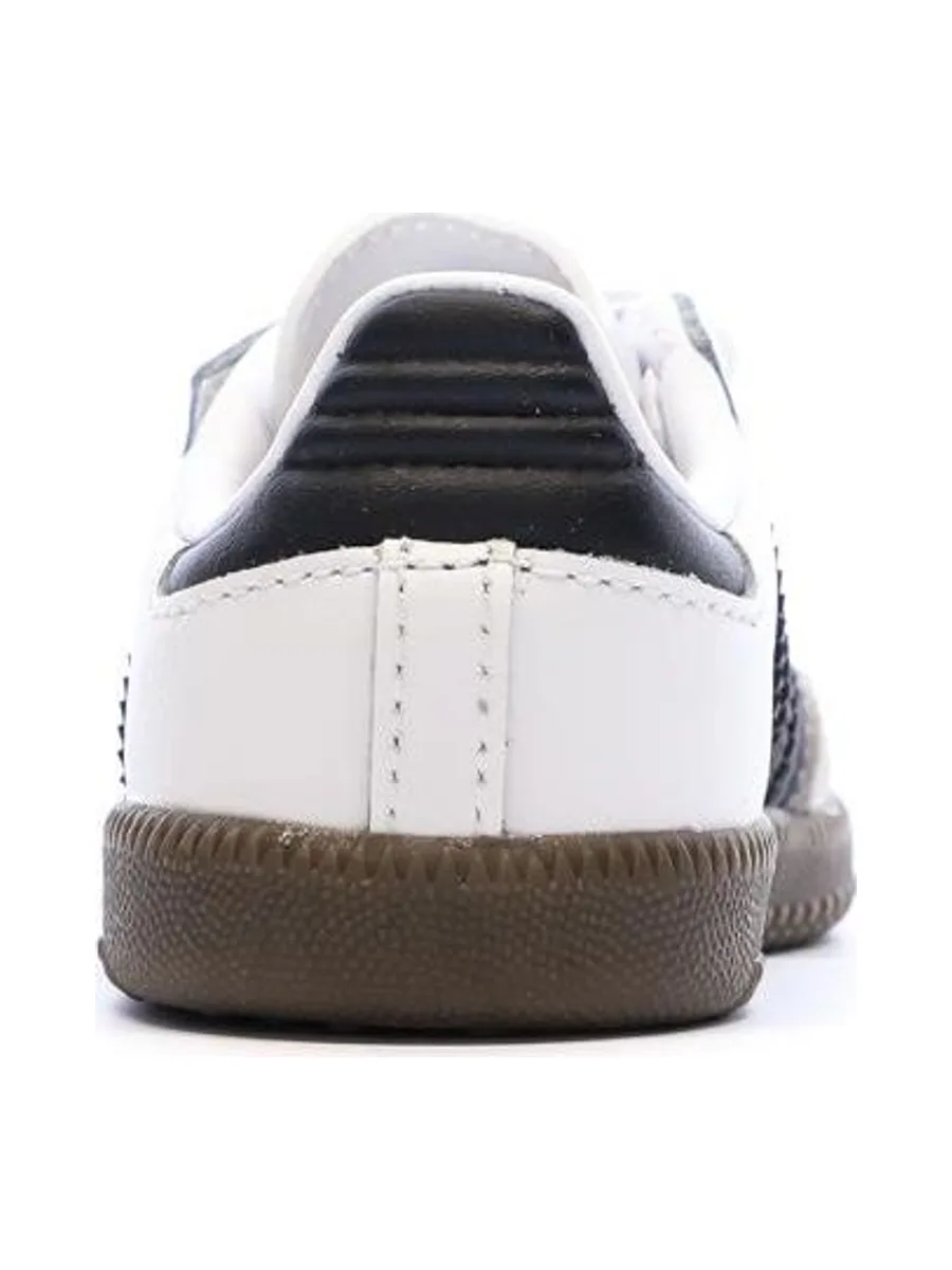 Baskets Blanches/Marron Mixte Adidas Samba 4