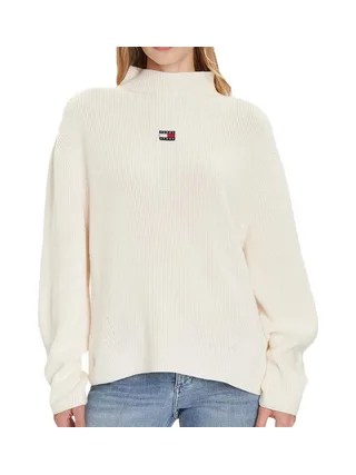 Pull Blanc Femme Tommy Hilfiger Tjw Mockneck Badge S 1