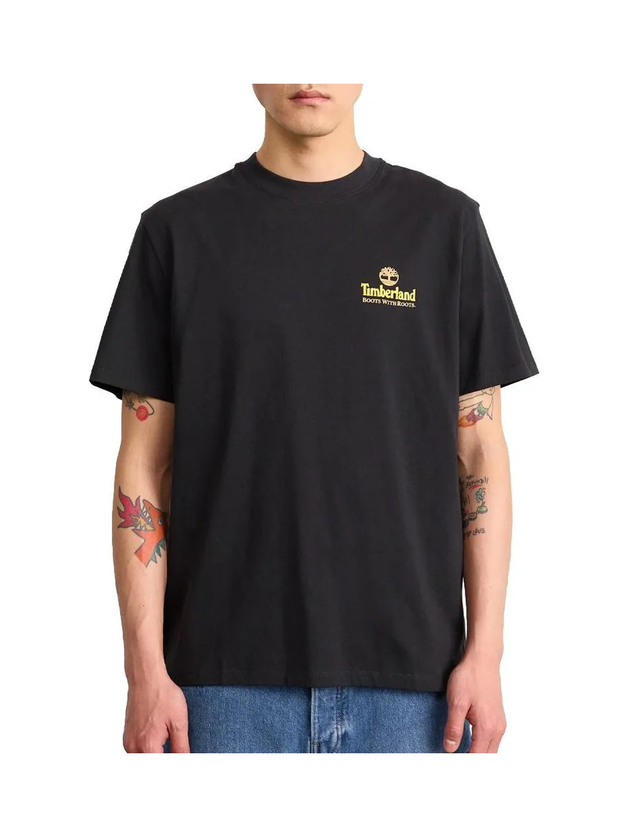 T-Shirt Noir Homme Timberland Illustrated 2