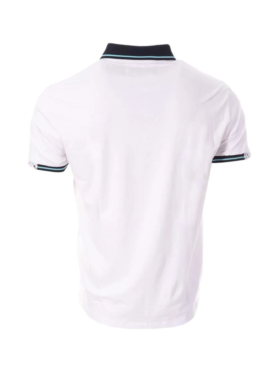Polo Blanc/Marine Homme RMS26 91301 3