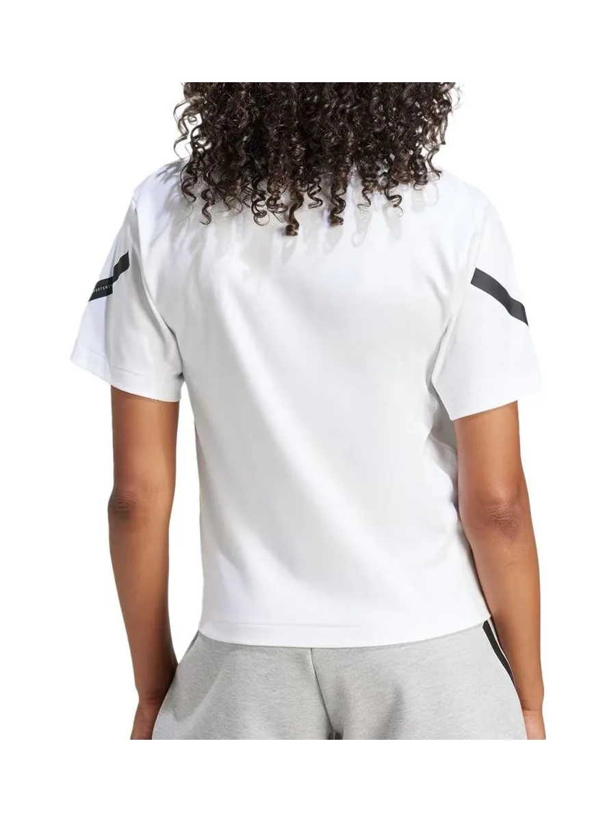 T-Shirt Blanc Femme Adidas JE7857 3