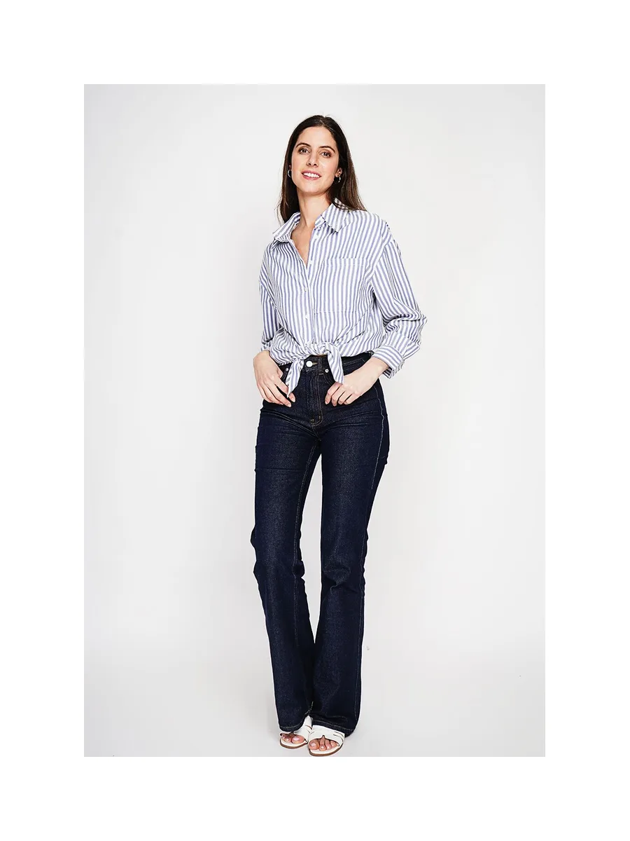 Chemise longue coupe oversize Poche poitrine à manches longues à reyure 4