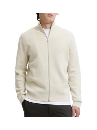 Pull Zippé Beige Homme Jack & Jones Milano 1