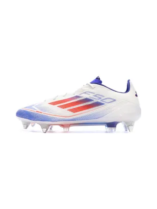Chaussures de Foot Blanc/Bleu Adidas F50 Elite SG 1