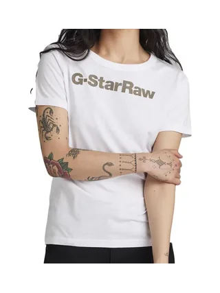 T-shirt Blanc Femme G-Star Raw D23942 1