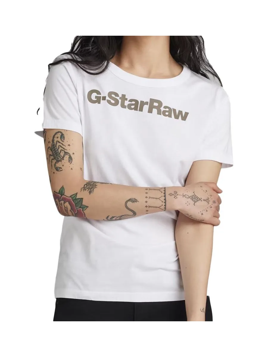 T-shirt Blanc Femme G-Star Raw D23942 1