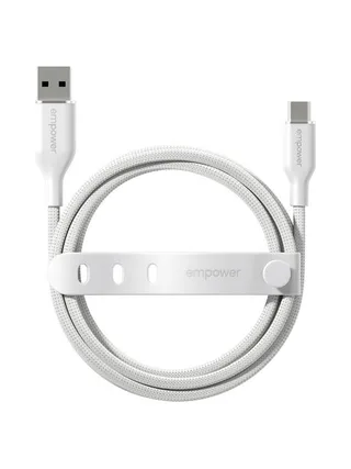 PanzerGlass empower™ by ® Racing 60W USB-A to USB-C Cable | USB 2.0 | 1.2M | Silver White USB cable 4