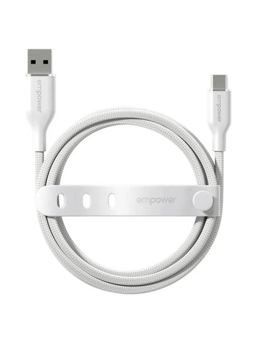 PanzerGlass empower™ by ® Racing 60W USB-A to USB-C Cable | USB 2.0 | 1.2M | Silver White USB cable 4