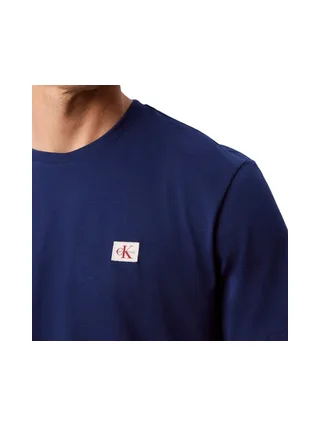 T-Shirt Marine Homme Calvin Klein Jeans Badge L4G 2