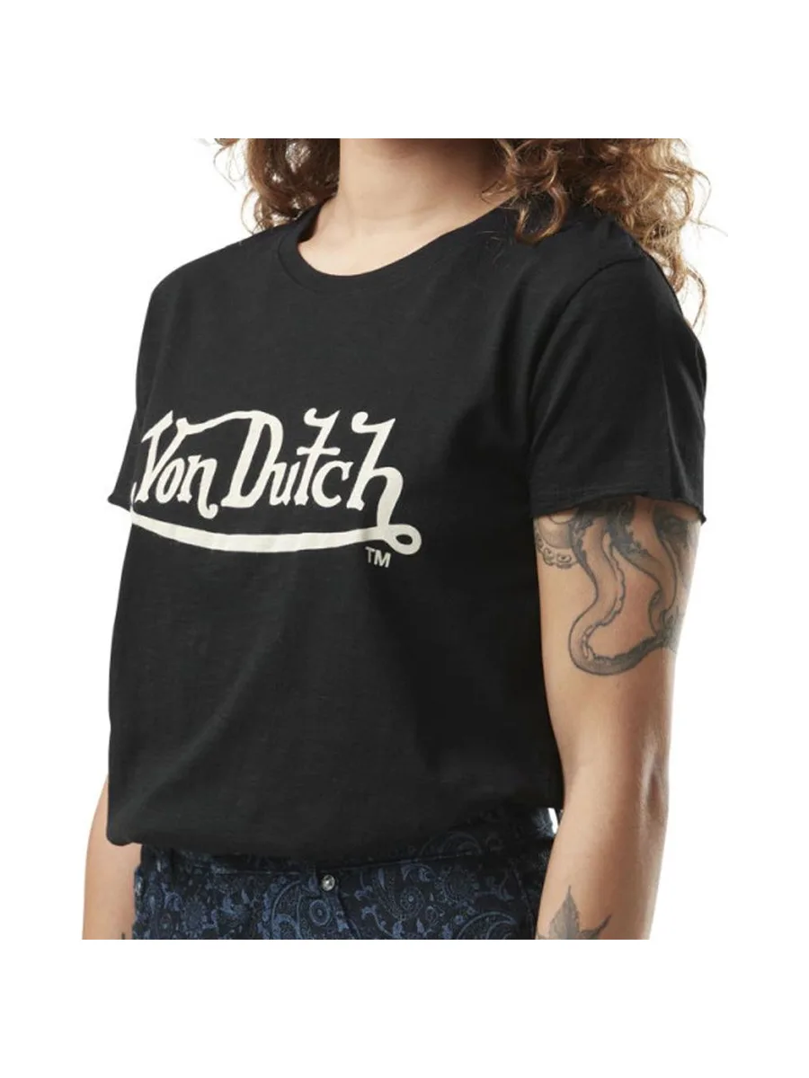 T-shirt Noir Femme Von Dutch Slub 1