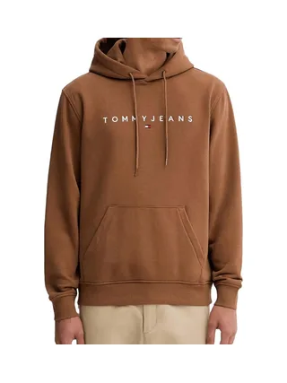 Sweats à Capuche Marron Homme Tommy Hilfiger Linear 1