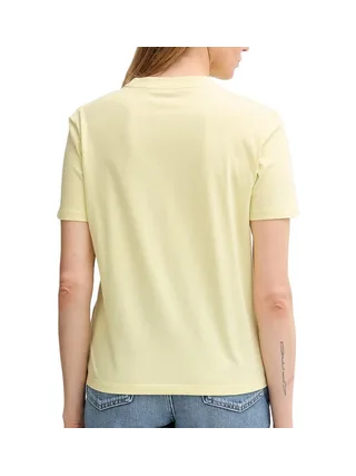 T-shirt Jaune Femme Calvin Klein Jeans Ss Classic 2