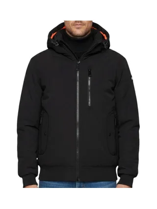 Blouson Noir à capuche Schott DYLAN 1