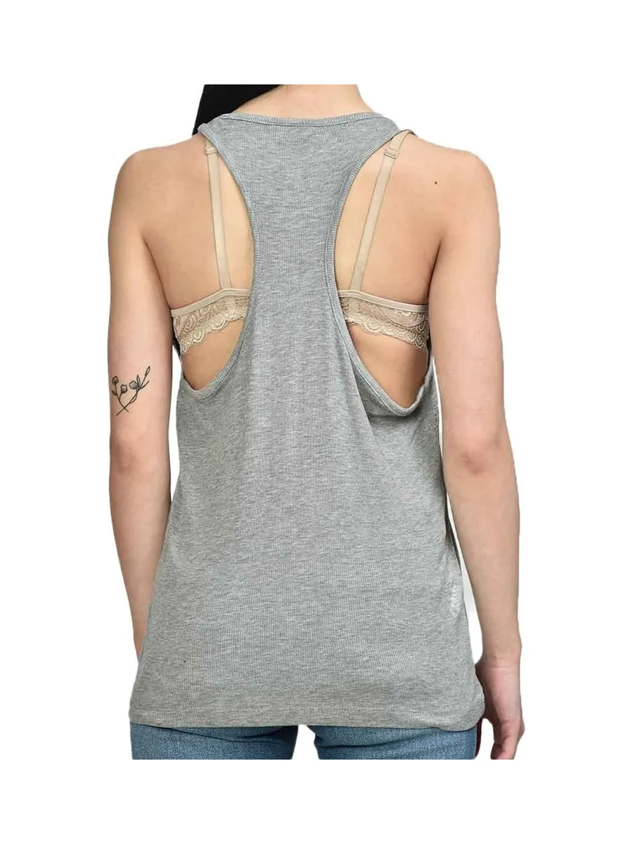 Débardeur Gris clair Femme JJXX Fleur 3