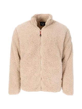 Veste Sherpa Beige Homme Paname Brothers Full Zip 1
